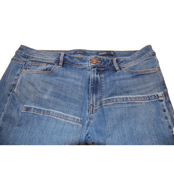J Jill The Boyfriend Jeans Straight Leg Ankle Stretch Denim Blue Wash Size 14P - Picture 1 of 9